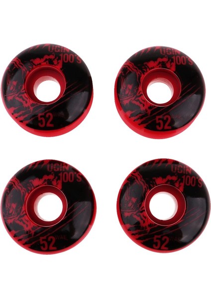 4pcs Yüksek Kaliteli 4pcs/set 52X30MM Kaykay Tekerlekleri Dayanıklı Pu Tekerlekleri Kırmızı (Yurt Dışından)