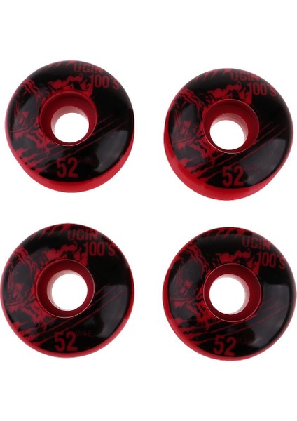 4pcs Yüksek Kaliteli 4pcs/set 52X30MM Kaykay Tekerlekleri Dayanıklı Pu Tekerlekleri Kırmızı (Yurt Dışından)