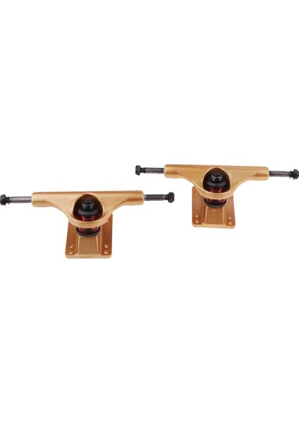 2 Adet 5 Inç Alüminyum Alaşım Longboard Kaykay Yedek Kamyonları Altın Destek (Yurt Dışından)