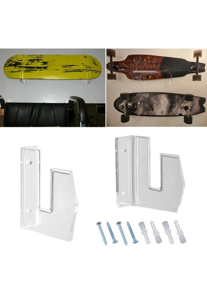 Kaykay Duvar Montaj Rafı 1 Çift Akrilik Askı Longboard Kayakları (Yurt Dışından) modelleri