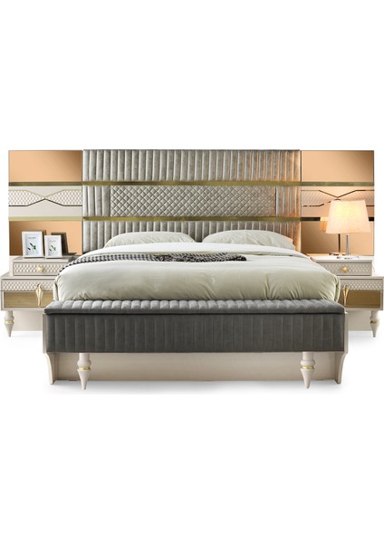 Marsilya Bazalı Karyola Bench'li+2 Komodin fiyatları