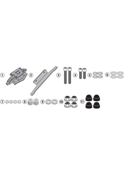 Gıvı 2139KIT Yamaha Tracer 900 - Tracer 900 Gt (18-20) Yan Çanta Tasıyıcı Baglantı Kıtı