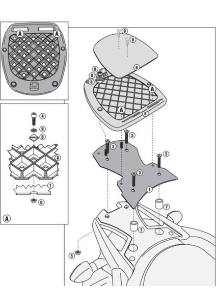 Gıvı SR3101M Suzukı Dl 650 V-Strom (11-16) Arka Çanta Taşıyıcı
