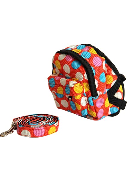 Shop Pet Kendi Sırt Çantası Pet Circle Dalga Noktası Köpek Çekme Halatı ile Küçük Sırt Çantası, Göğüs Ölçümü: 42-60CM (Yurt Dışından)