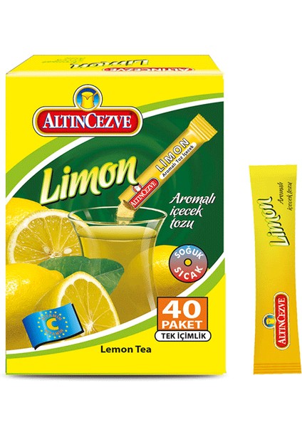 Limon Aromalı Tek İçimlik İçecek Tozu 40 x 1.5 Gr