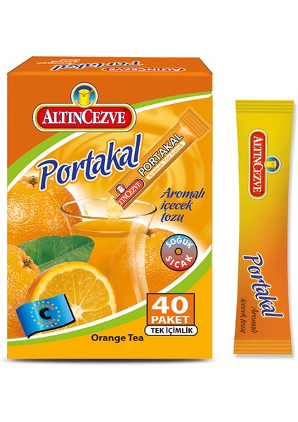 Portakal Aromalı Tek İçimlik İçecek Tozu 40 x 1.5 Gr