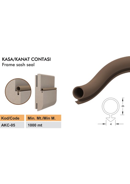 Ahşap Kapı Fitili Akc-05 Amerikan Kapı Kasa Kanat Fitili Siyah Renk 50 Metre modelleri