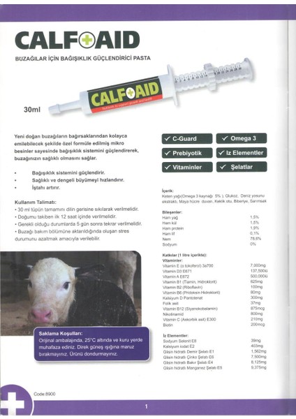 Calf Aid Paste 30 ml. fırsatları