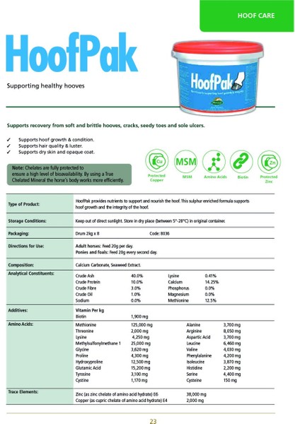 Hoofpak 1 Kg.