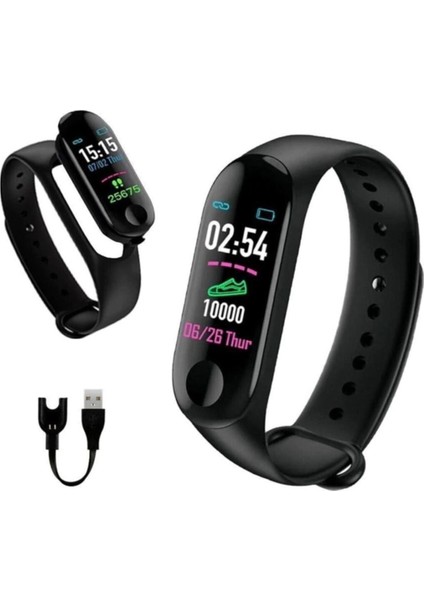 M3 Bluetooth Akıllı Bileklik Saat Dijital Ekran Universal