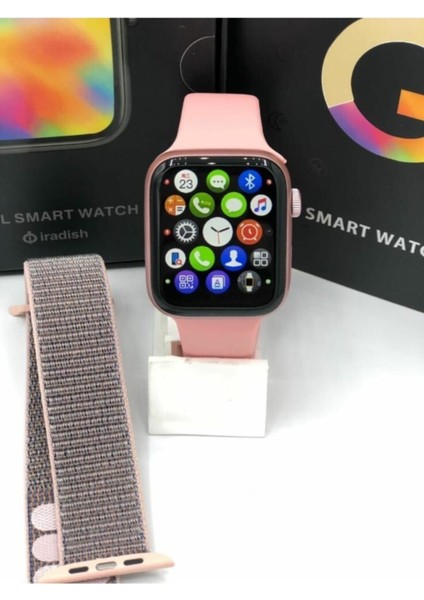 G68L 6s Akıllı Saat Yan Tuşlar Aktif Uygulama – Çift Kordon Pembe fiyatları