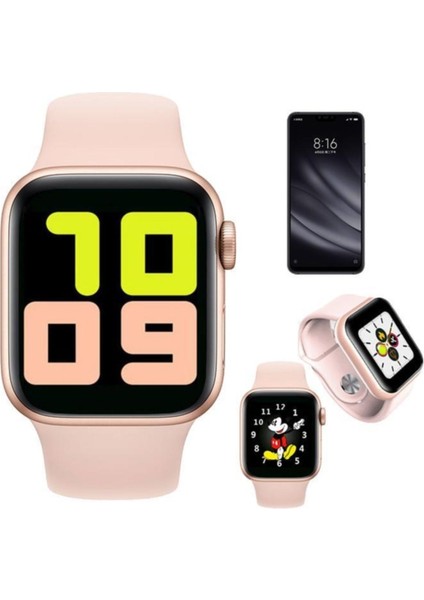 T500 Akıllı Saat Ios/android Uyumlu Samrt Watch Pembe