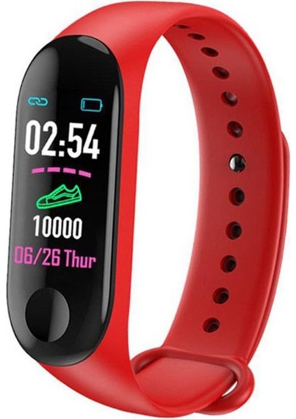 M3 Akıllı Bileklik Saat Watch Band Silikon Kordon Kayışlı