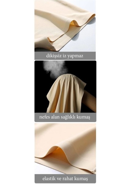 4 Adet Kadın Dikişsiz Görünmez Iz Yapmaz Mini Şort Boxer Siyah modelleri