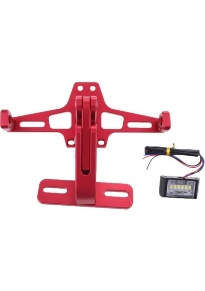 Cnc Alüminyum Motosiklet Plaka Plakası Braket Kiti Kırmızı (Yurt Dışından)