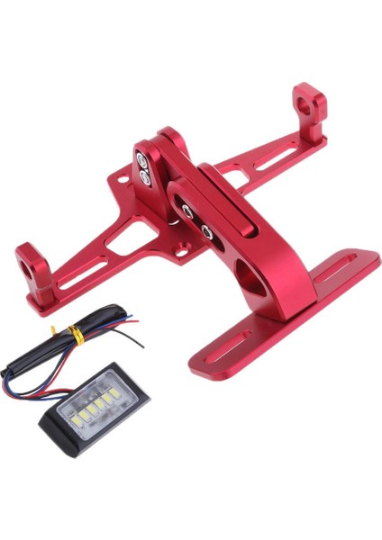 Cnc Alüminyum Motosiklet Plaka Plakası Braket Kiti Kırmızı (Yurt Dışından) fırsatları