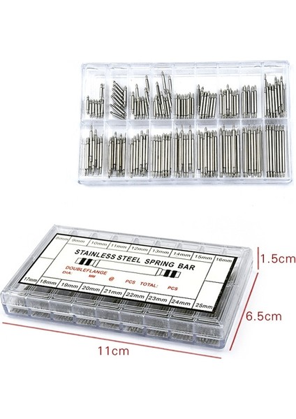 2 Koli 180 Adet / Koli C014 8-25Mm Kutu Ambalaj Yaylı Bar Gümüş Rengi (Yurt Dışından) modelleri