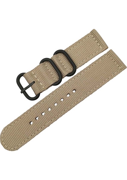 22 Mm Yıkanabilir Naylon Kanvas Kordonlu Saat Siyah Yüzük Tokalı Haki (Yurt Dışından) fiyatları