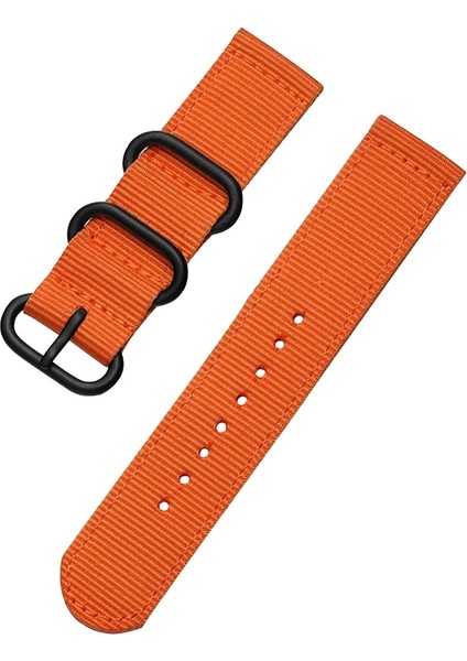 24 Mm Yıkanabilir Naylon Kanvas Kordonlu Saat Siyah Halka Tokalı Turuncu (Yurt Dışından) fiyatları