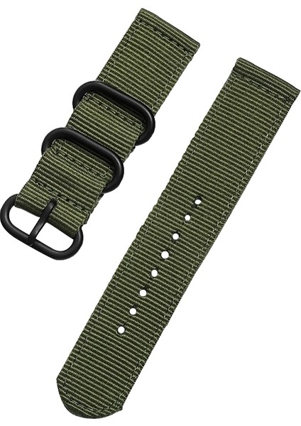 18 Mm Yıkanabilir Naylon Kanvas Kordonlu Saat Siyah Halka Tokalı Ordu Yeşili (Yurt Dışından) fiyatları