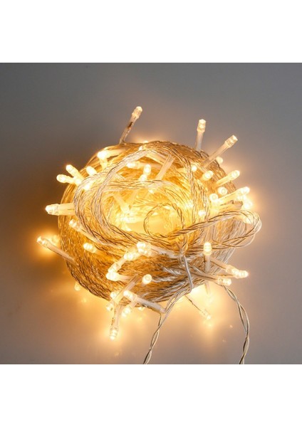 Cicican Gün Işığı LED Işık Fişli Kumandalı 8 Modlu 100 Ledli 5 Metre