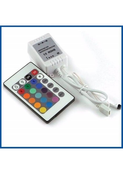 Hambag Rgb Şerit LED Iç ve Dış Mekan 5 Metre Kumandalı Set Tak Çalıştır 16 Renk, 24 Tuşlu Kumanda