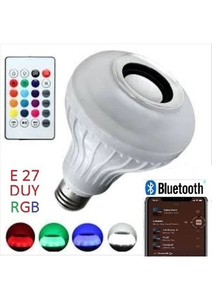 Bluetooth Hoparlör Kumandalı LED Lamba
