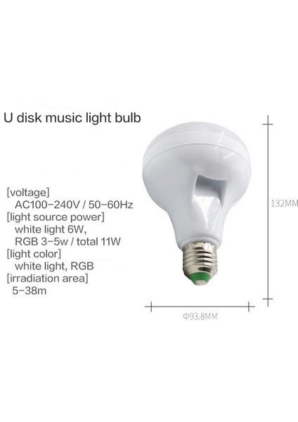 Bluetooth Hoparlörlü Uzaktan Kumandalı Speaker USB LED Lamba