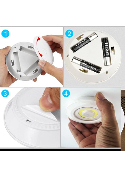 Tablopro 3lü Dekoratif Kablosuz Uzaktan Kumandalı Pilli WN-1186 Spot LED Lamba modelleri