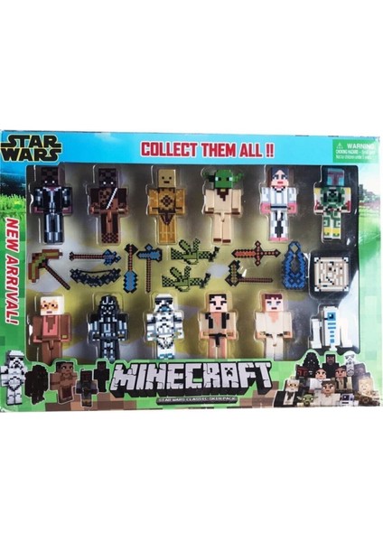 Mınecraft Star Wars 23 Parça Aksesuarlı Yeni Serisi 7 cm Set Oyuncak