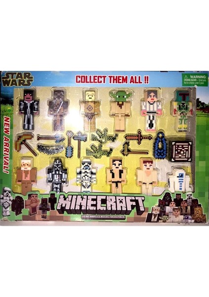 Mınecraft Star Wars 23 Parça Aksesuarlı Yeni Serisi 7 cm Set Oyuncak