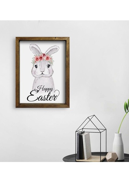 Gift Paskalya Bayramı Doğal Masif Ahşap Çerçeveli Tablo 30X40CM-1 fiyatları