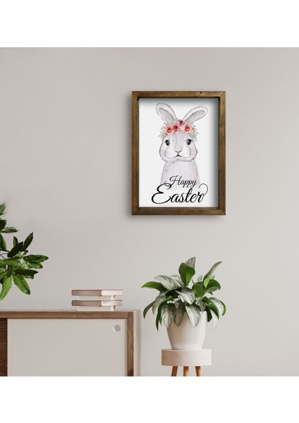 Gift Paskalya Bayramı Doğal Masif Ahşap Çerçeveli Tablo 30X40CM-1 fırsatları