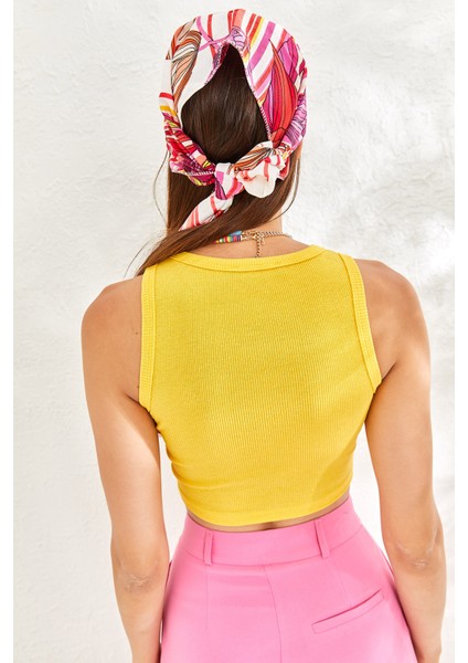 Kadın Sıfır Kol Kaşkorse Crop Bluz fırsatları