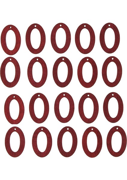 Adet Oval Ahşap Küpe Kolyeler Diy Mücevher Yapım Şarj Şarap Kırmızı (Yurt Dışından) fırsatları