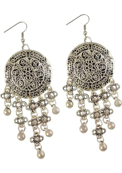 Etnik Meksika Çingene Dangle Küpe Bohem Püskül Saplamalar Parti Mücevherleri (Yurt Dışından)