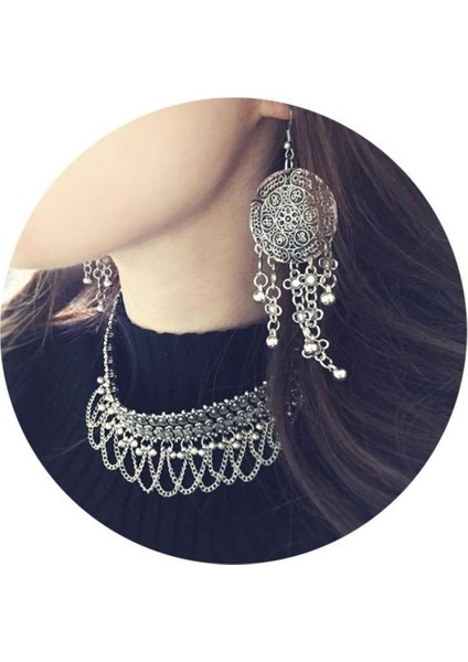 Etnik Meksika Çingene Dangle Küpe Bohem Püskül Saplamalar Parti Mücevherleri (Yurt Dışından) fiyatları