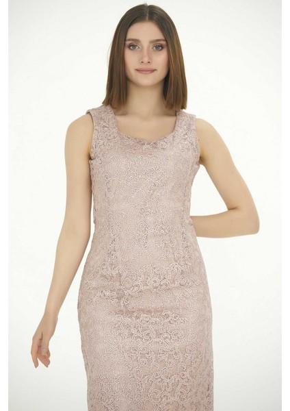 Kare Yaka Kolsuz Güpürlü Elbise fiyatları