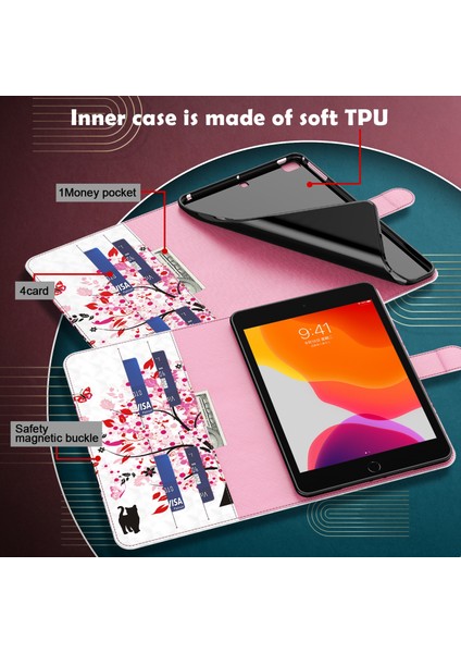 Lenovo M10 TB-X505L/TB-X505F 3D Boyalı Desen Deri Tablet Kılıf Için Renk (Yurt Dışından)