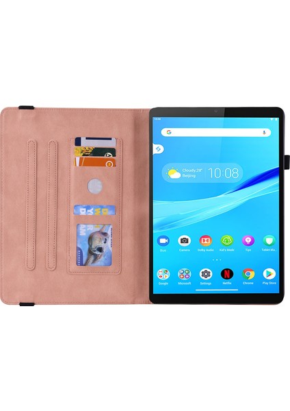 Lenovo Tab M8 Hd/m8 Fhd Kelebek Çiçek Tablet Kılıfı Için Kırmızı (Yurt Dışından)