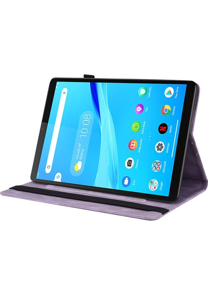 Lenovo Tab M8 Hd/m8 Fhd Kelebek Çiçek Tablet Kılıfı Için Kırmızı (Yurt Dışından)