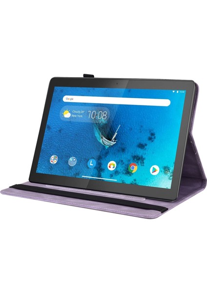 Lenovo Tab M10 TB-X605L/X605F Deri Tablet Kılıf Için Altın Gül (Yurt Dışından)