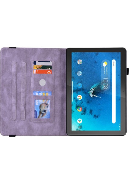 Lenovo Tab M10 TB-X605L/X605F Deri Tablet Kılıf Için Altın Gül (Yurt Dışından)