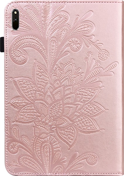 Huawei Matepad 11 2021 Için Dantel Çiçek Pu Kılıf Mor (Yurt Dışından)
