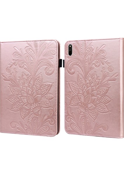 Huawei Matepad 11 2021 Için Dantel Çiçek Pu Kılıf Mor (Yurt Dışından)