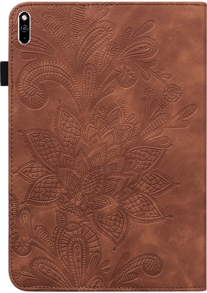 Huawei Matepad Pro 10.8 2021 / 2019 Için Dantel Çiçek Pu Kılıf Mor (Yurt Dışından) fırsatları