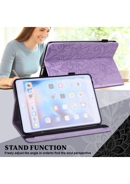 Huawei Matepad Pro 10.8 2021 / 2019 Için Dantel Çiçek Pu Kılıf Mor (Yurt Dışından) modelleri