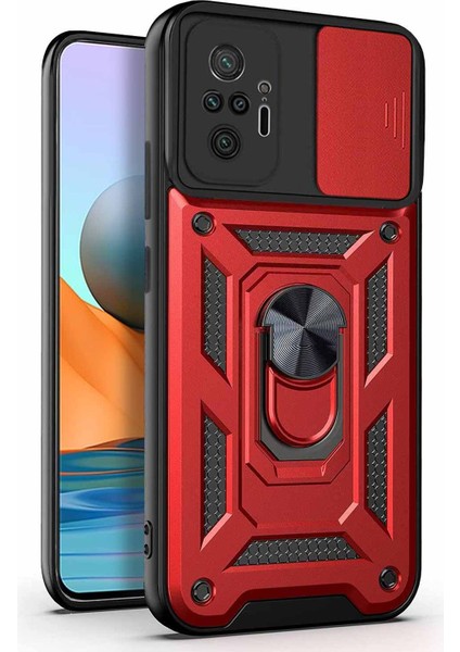 Xiaomi Redmi Note 10 Pro Max Kılıf Impact Resistant Kırmızı