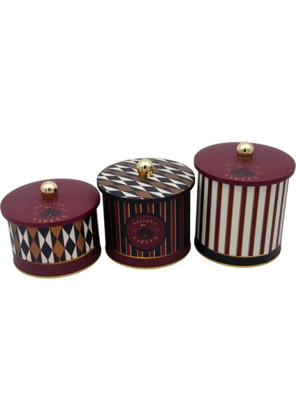ERB30T8 Yuvarlak Kutu Ø140, Topuz Kulp, 3 Lü Set, Circus