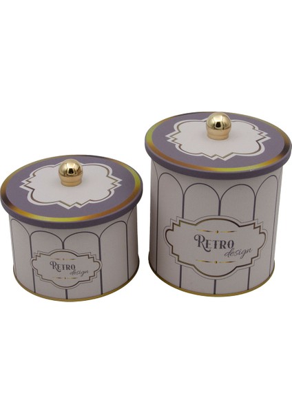 ERB45U6 Ø175, Ø140 Çap Topuz Kulplu 2 Li Set H:125, H:155, Retro